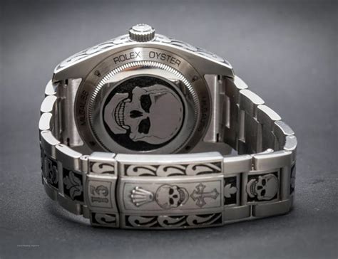 skull engraved rolex|engraving watches for sale.